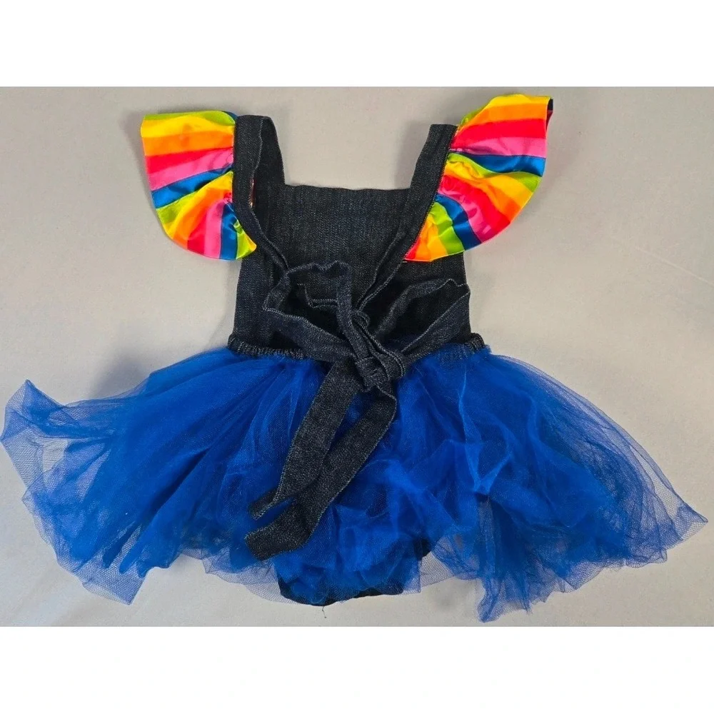 Blue Denim Good Guys Romper Dress Baby Girls 12-18M Chucky Costume